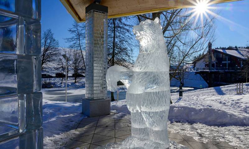 Eisskulptur anlässlich der Scheidegger Winterwelten