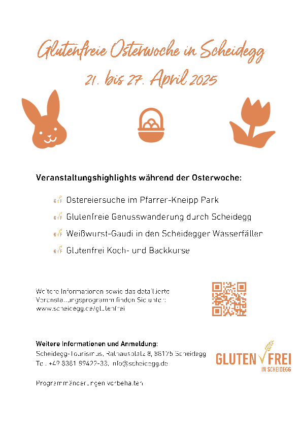 Plakat Glutenfreie Osterwoche
