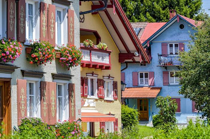 Schindelhaeuser in Scheidegg